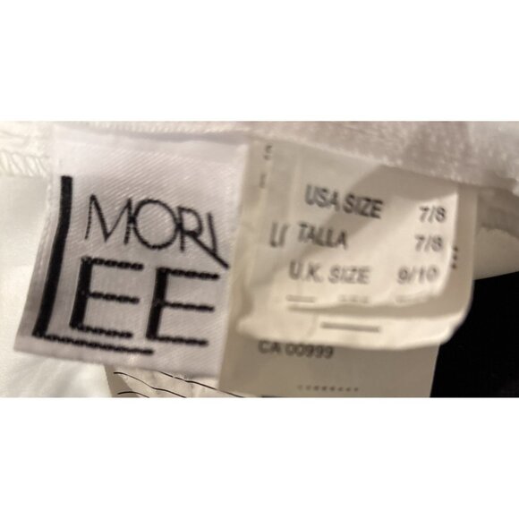 Morilee White Elegant Beaded Floor Length Wedding/Formal Gown Dress Sz 7/8 READ - Picture 8 of 10